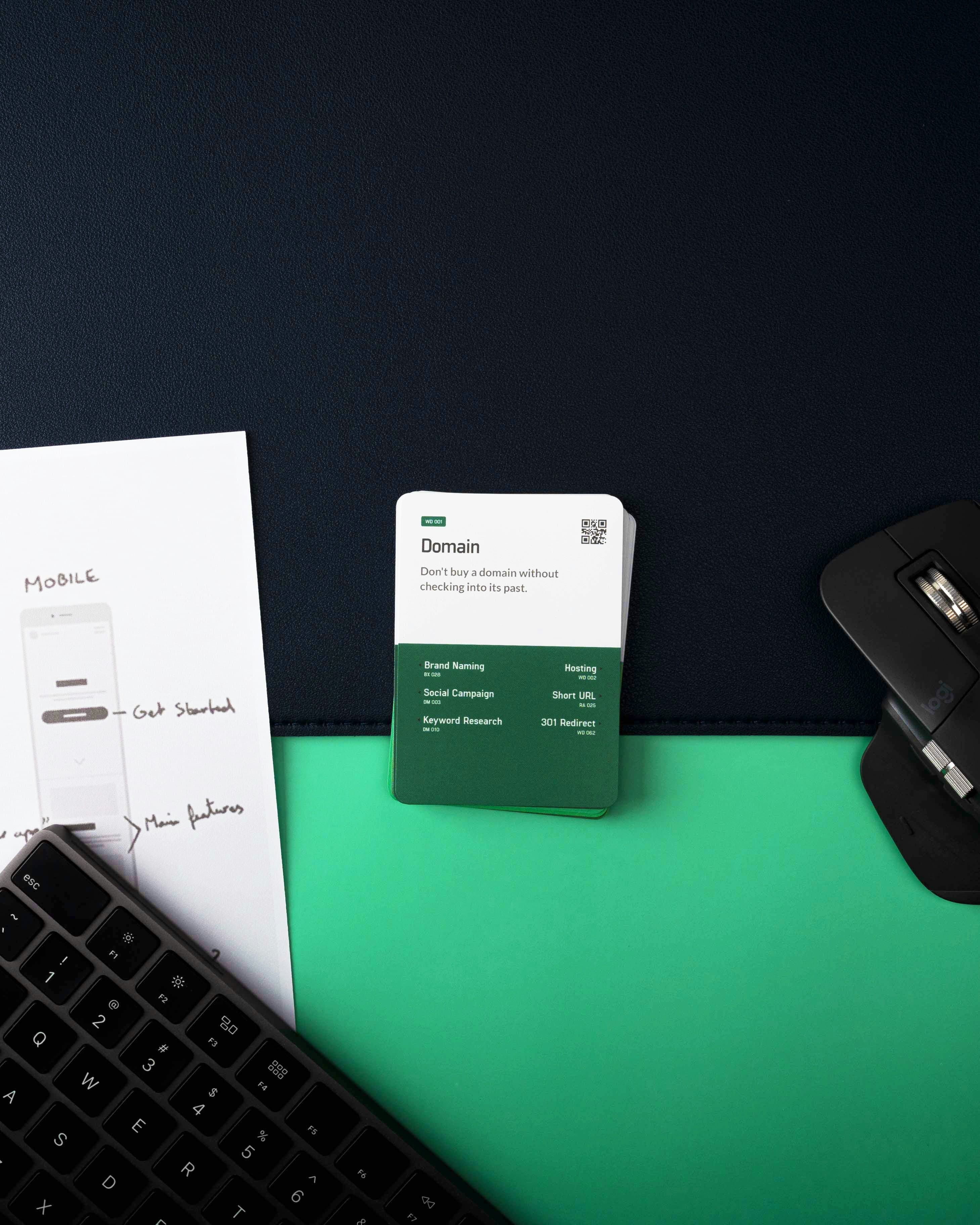 Creative desk setup for branding and digital planning work